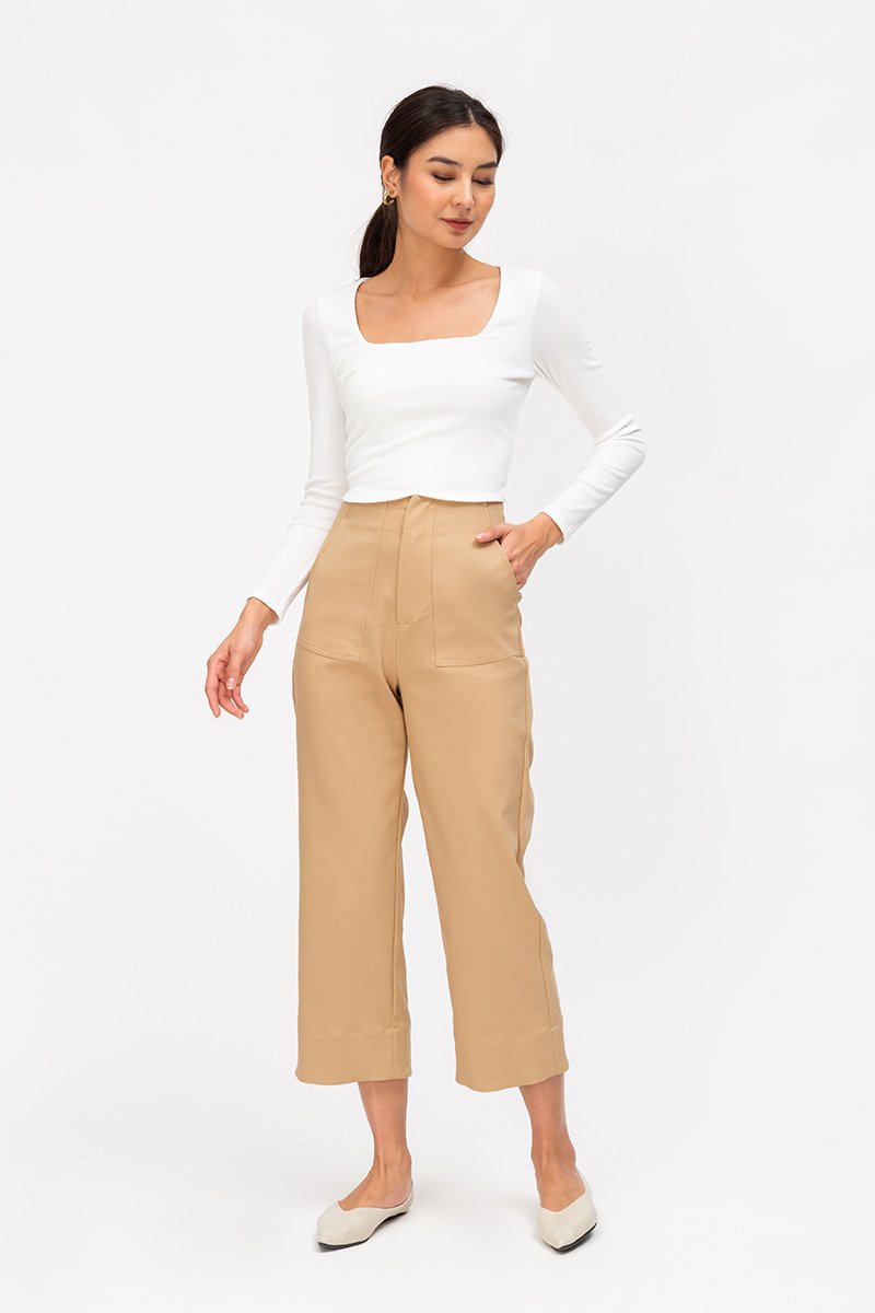 YENI SQUARENECK RIBBED TOP