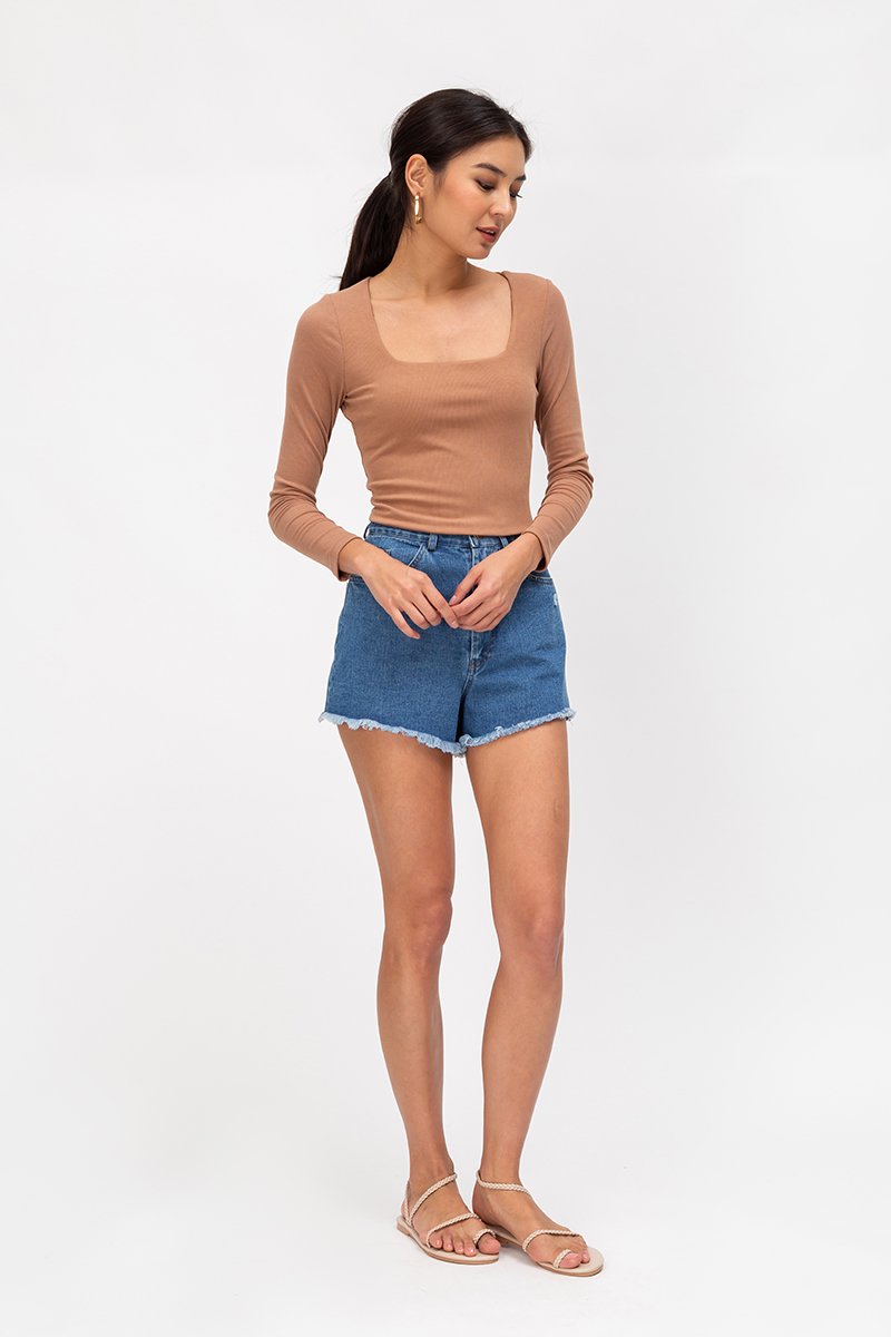 YENI SQUARENECK RIBBED TOP