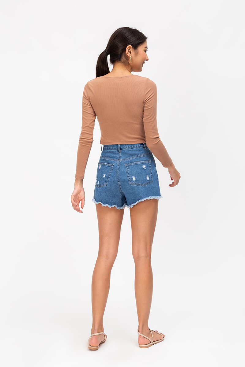 YENI SQUARENECK RIBBED TOP