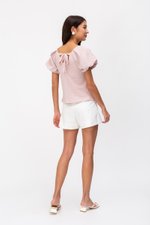 NOELLA JACQUARD PUFF SLEEVE TOP