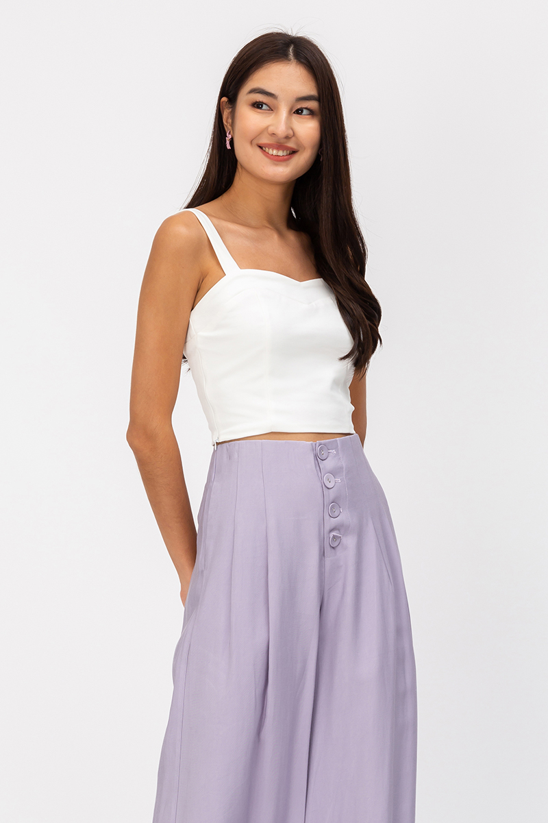 LINDY BUTTON PLEATED CULOTTES