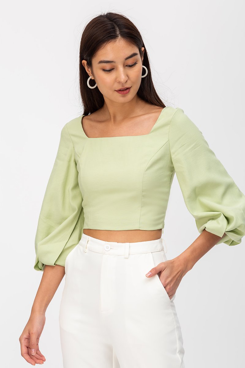 ELLE BALLOON SLEEVE TOP