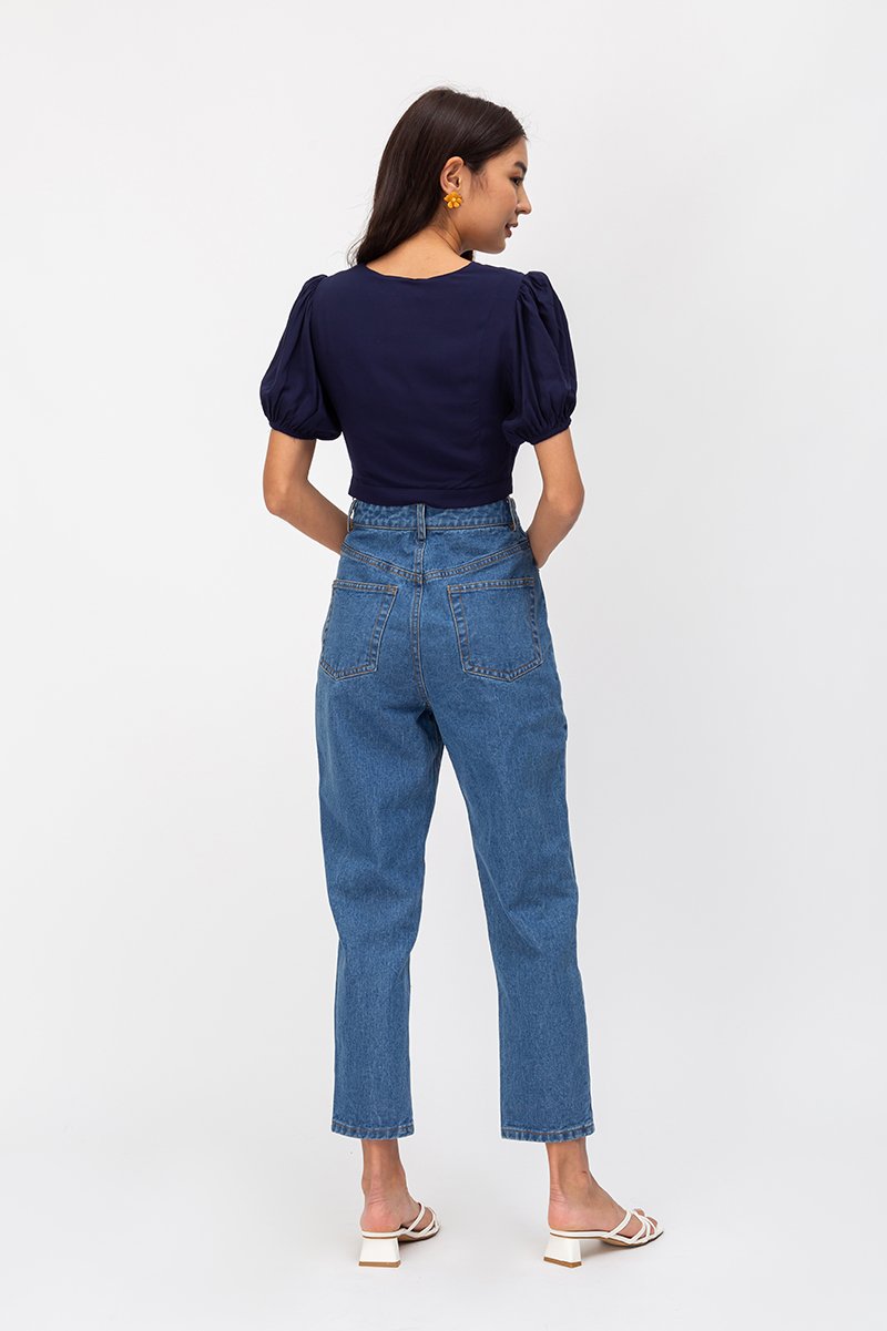 KALIA FLORAL EMBROIDERY CROP TOP
