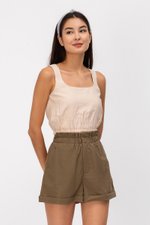 LEILA PAPERBAG LINEN SHORTS