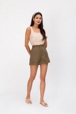 LEILA PAPERBAG LINEN SHORTS