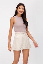 LEILA PAPERBAG LINEN SHORTS