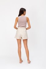 LEILA PAPERBAG LINEN SHORTS