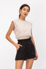 LEILA PAPERBAG LINEN SHORTS