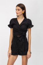 LEILA PAPERBAG LINEN SHORTS