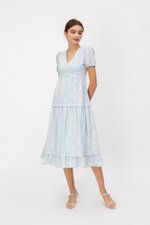 JESS FLORAL EMBROIDERED MIDI DRESS