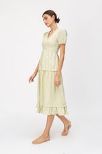 JESS FLORAL EMBROIDERED MIDI DRESS