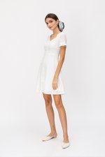 KATLYN EYELET FIT FLARE DRESS