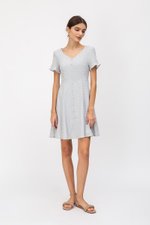 KATLYN EYELET FIT FLARE DRESS