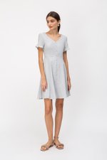 KATLYN EYELET FIT FLARE DRESS