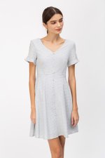 KATLYN EYELET FIT FLARE DRESS