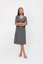 LINDEY VNECK MIDI DRESS