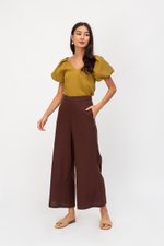 NOELLA JACQUARD PUFF SLEEVE TOP