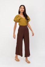 NOELLA JACQUARD PUFF SLEEVE TOP