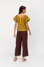 NOELLA JACQUARD PUFF SLEEVE TOP