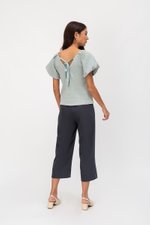 NOELLA JACQUARD PUFF SLEEVE TOP