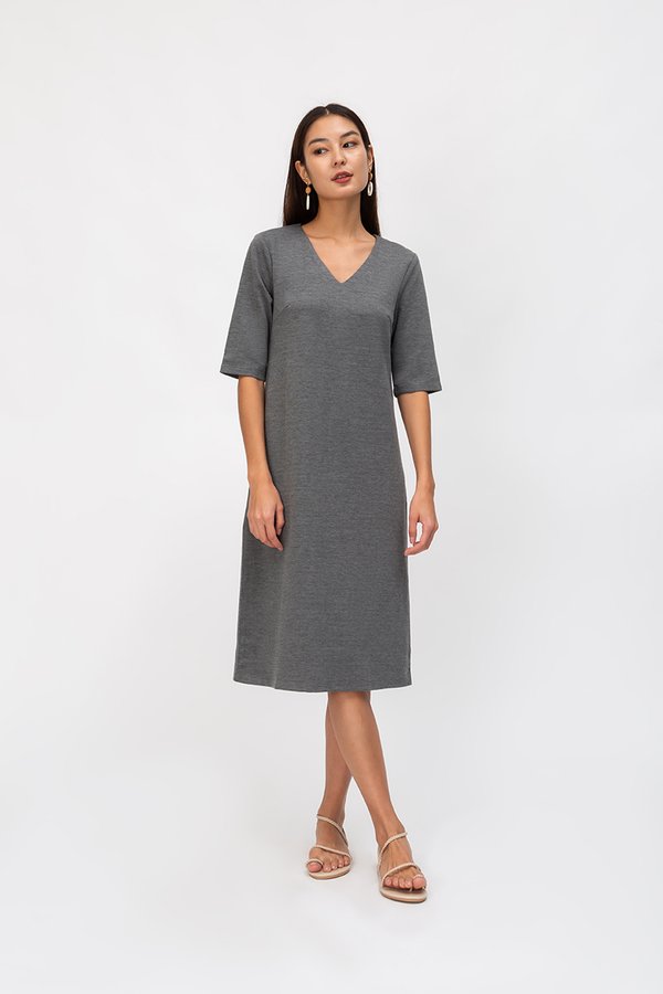 LINDEY VNECK MIDI DRESS
