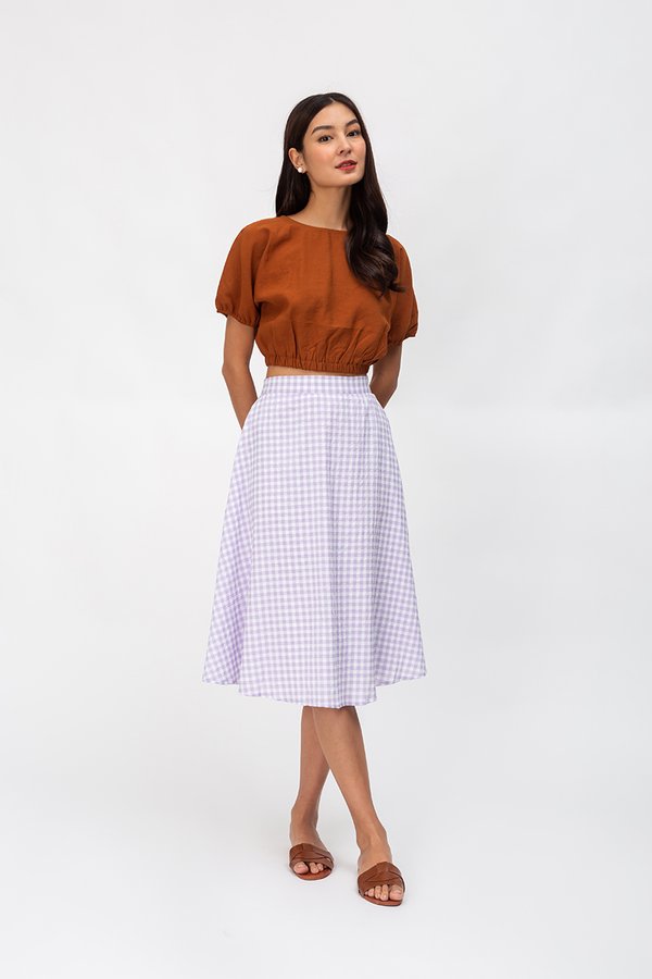TAYLIE GINGHAM CIRCLE SKIRT
