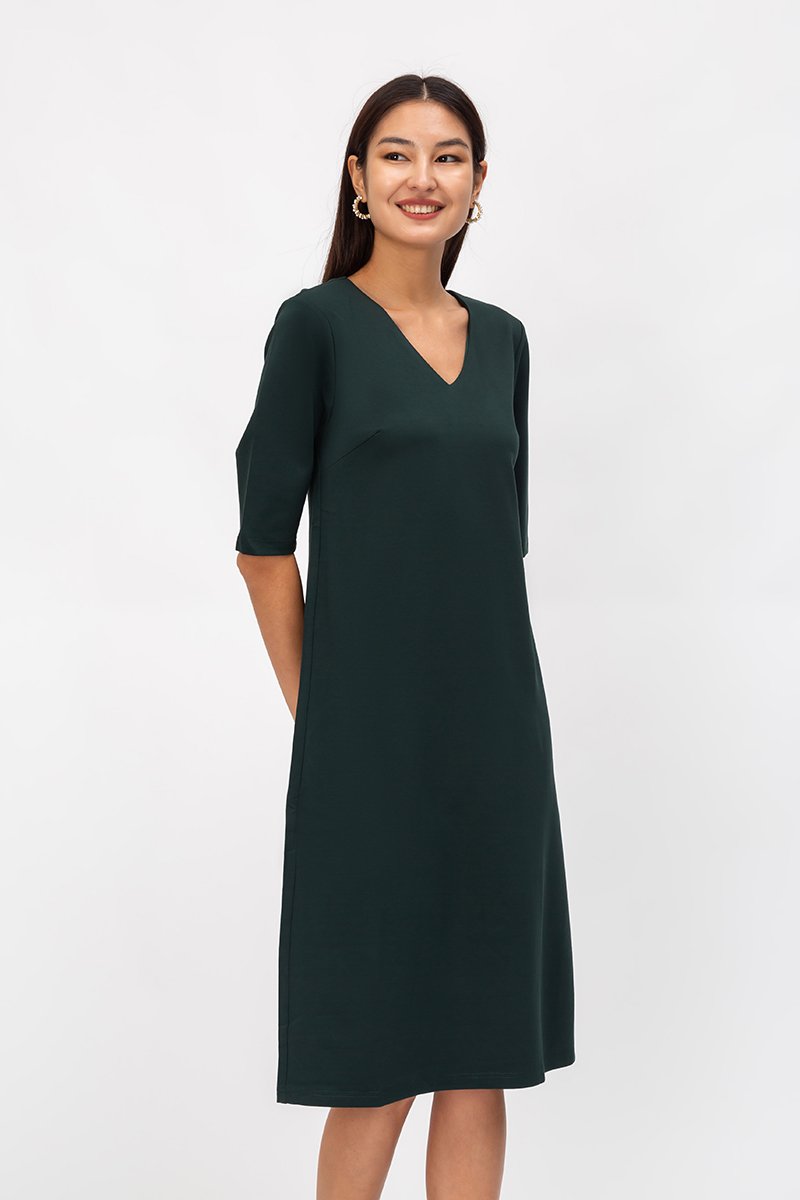 LINDEY VNECK MIDI DRESS