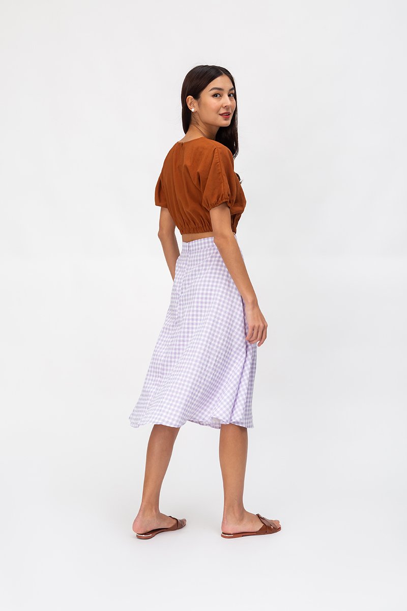 TAYLIE GINGHAM CIRCLE SKIRT
