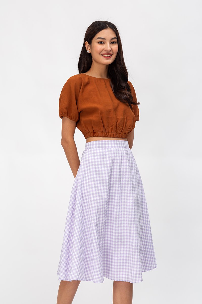 TAYLIE GINGHAM CIRCLE SKIRT