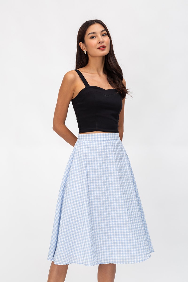 TAYLIE GINGHAM CIRCLE SKIRT