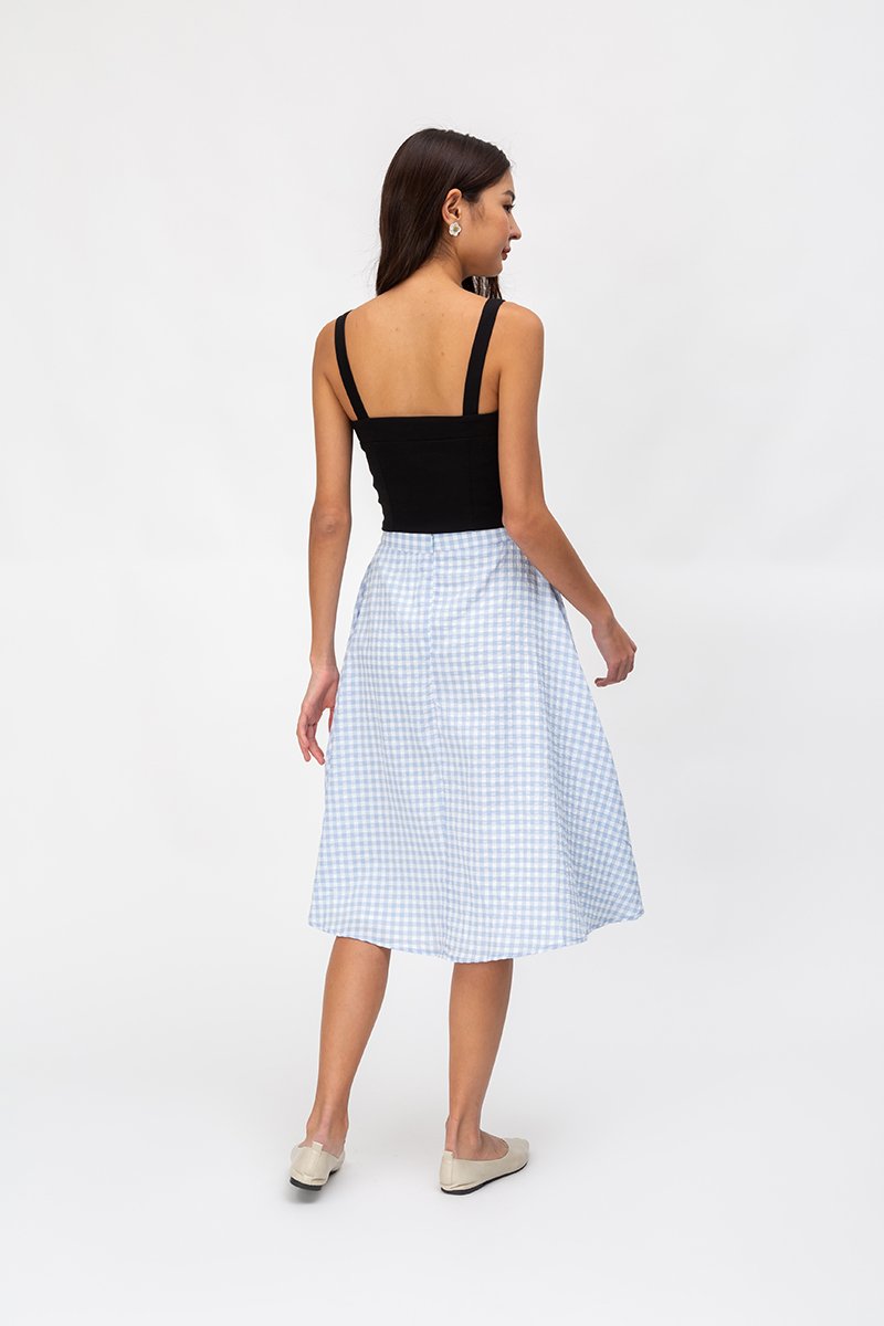 TAYLIE GINGHAM CIRCLE SKIRT