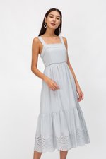 MIKAYLA EYELET MIDI DRESS