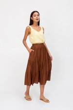SANDY TIERED MIDI SKIRT