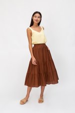 SANDY TIERED MIDI SKIRT