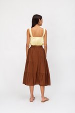 SANDY TIERED MIDI SKIRT