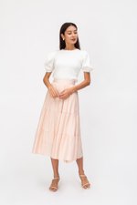 SANDY TIERED MIDI SKIRT