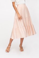 SANDY TIERED MIDI SKIRT