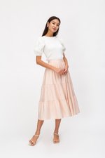 SANDY TIERED MIDI SKIRT
