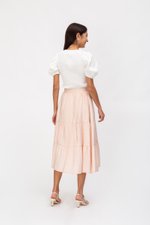SANDY TIERED MIDI SKIRT