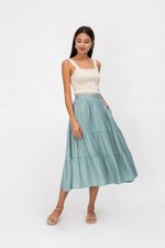 SANDY TIERED MIDI SKIRT