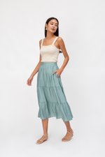 SANDY TIERED MIDI SKIRT
