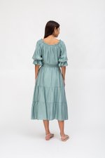SANDY TIERED MIDI SKIRT