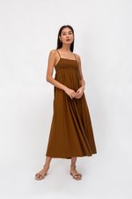 CECILIA SMOCKED MAXI DRESS