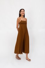 CECILIA SMOCKED MAXI DRESS