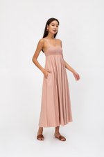 CECILIA SMOCKED MAXI DRESS
