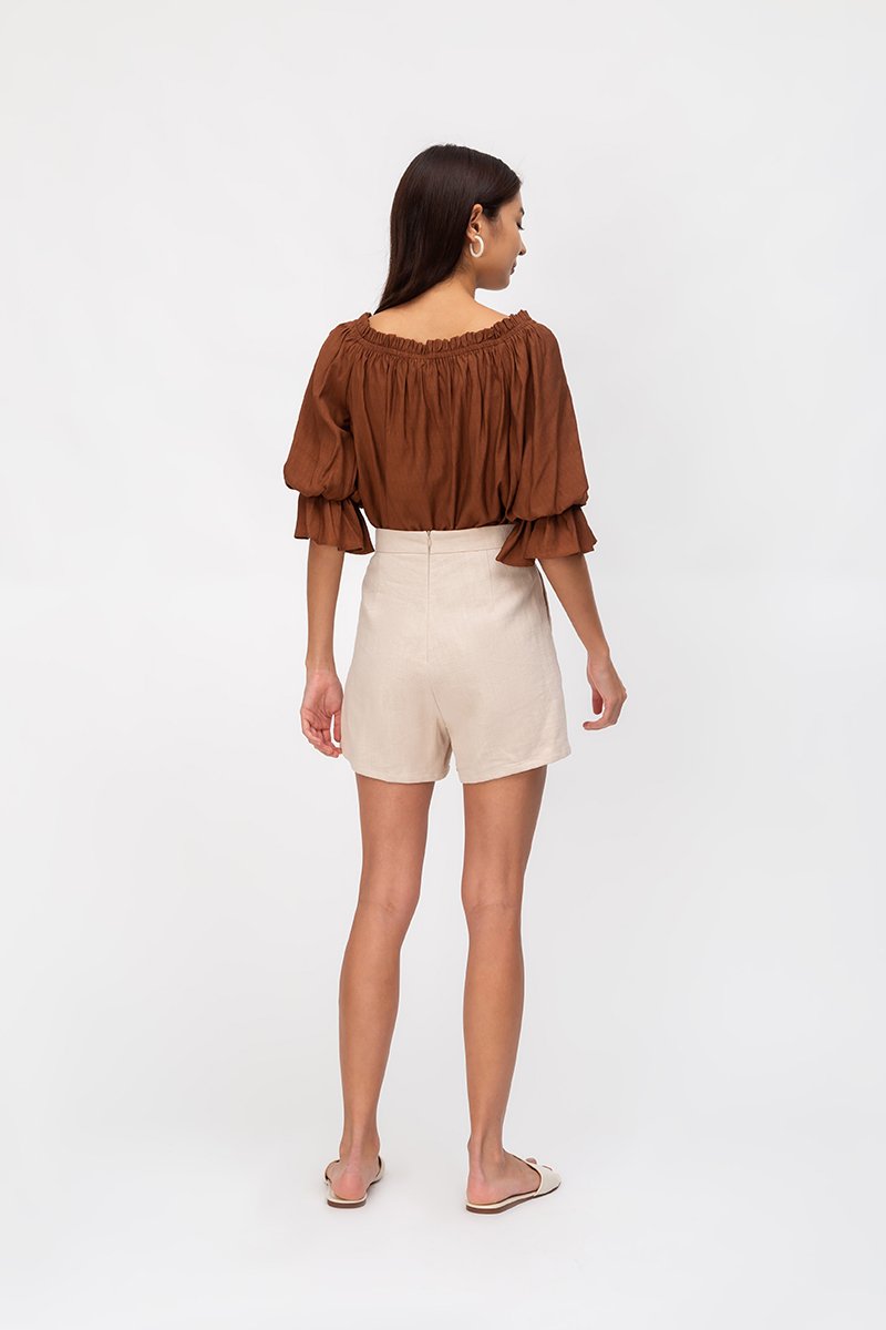 RUBY OFFSHOULDER BALLOON SLEEVE TOP