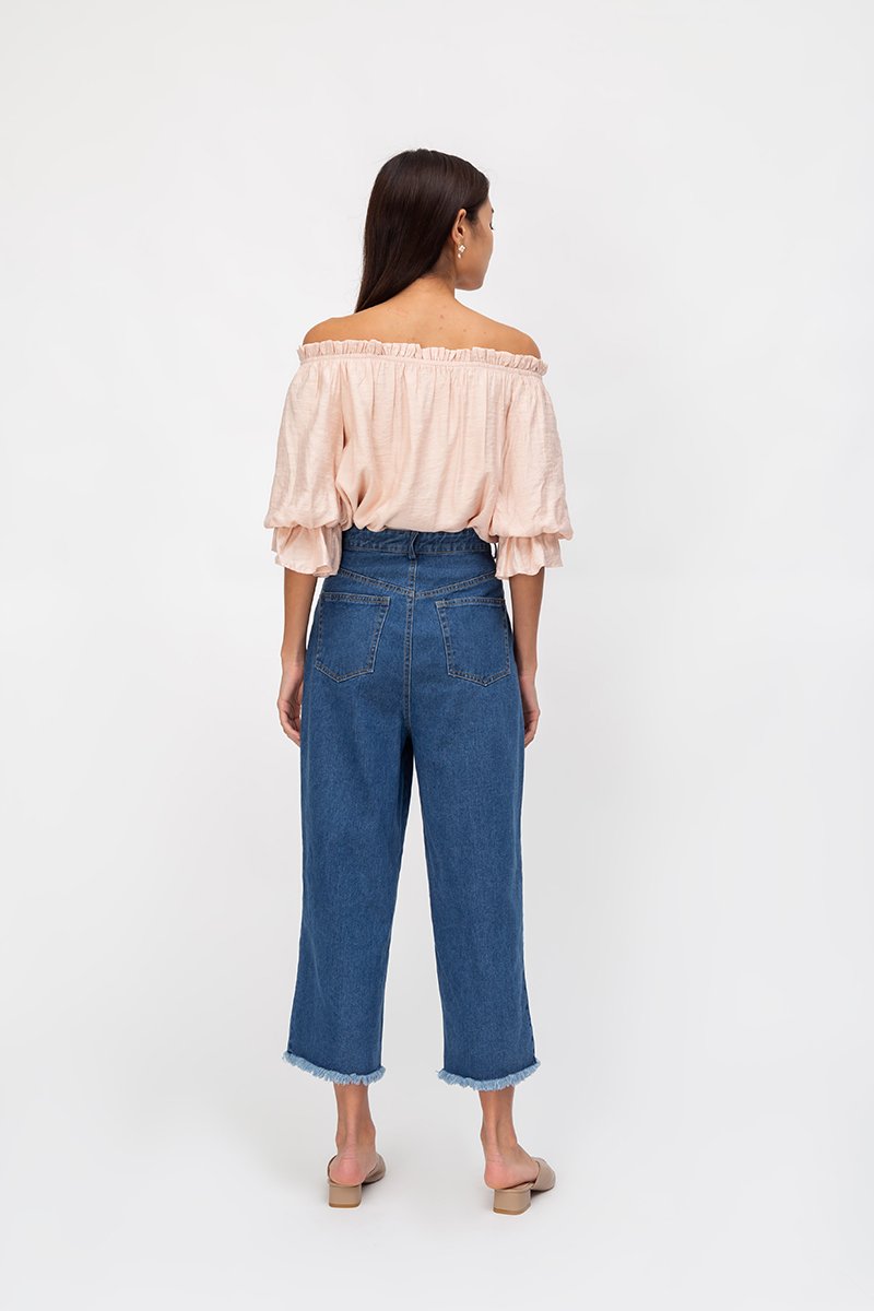 RUBY OFFSHOULDER BALLOON SLEEVE TOP
