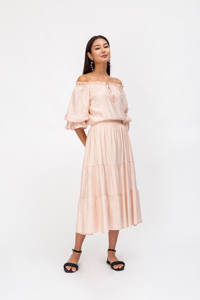 RUBY OFFSHOULDER BALLOON SLEEVE TOP