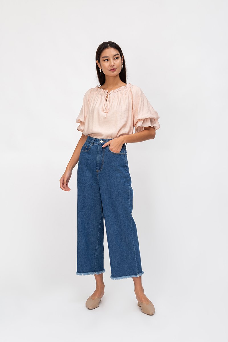 RUBY OFFSHOULDER BALLOON SLEEVE TOP
