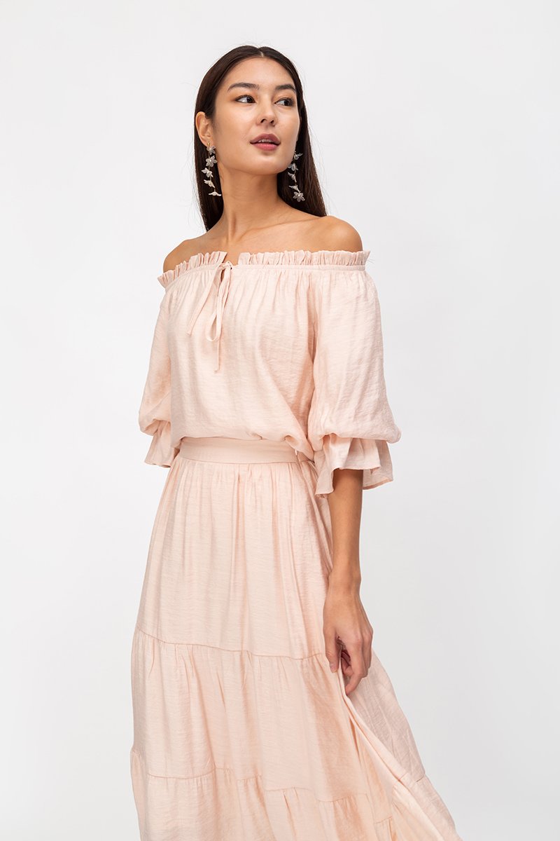 RUBY OFFSHOULDER BALLOON SLEEVE TOP